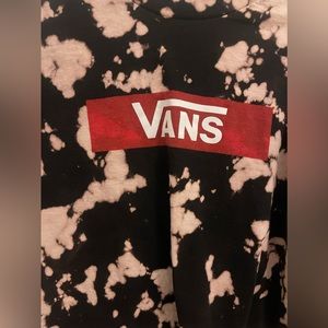 VANS crop blouse size small! Black and Tan !